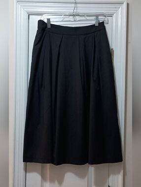 Goelia Black Pleated Aline Skirt Size 10